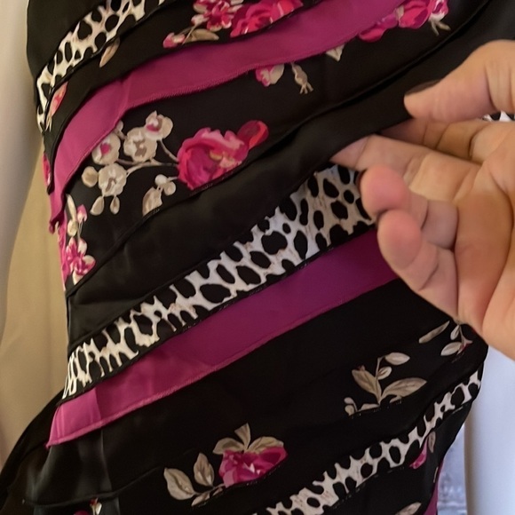 WHITE House Black Market Mixed Print Tie Back Colorful Top. P/A1766/3 - Picture 5 of 8